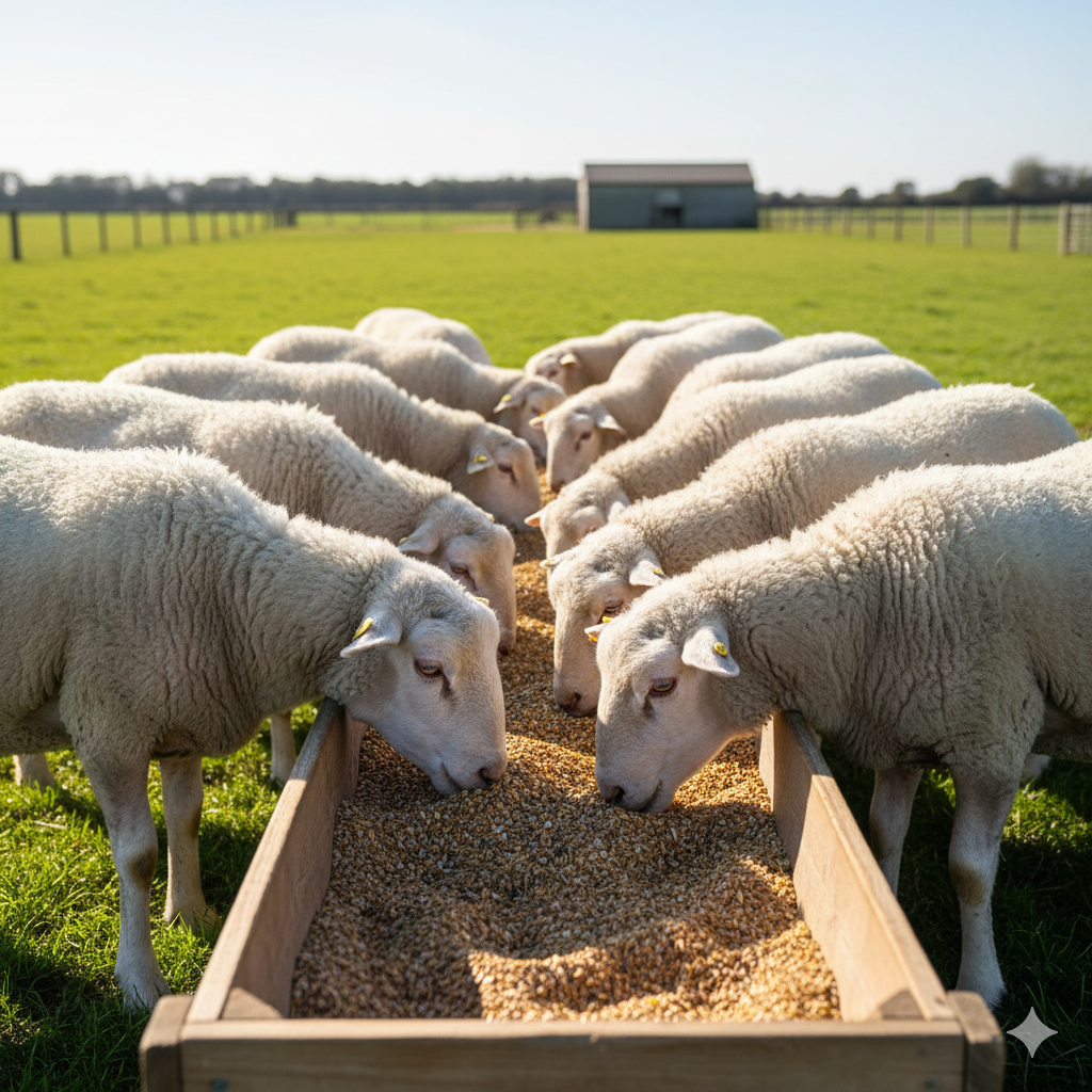 تغذية الأغنام